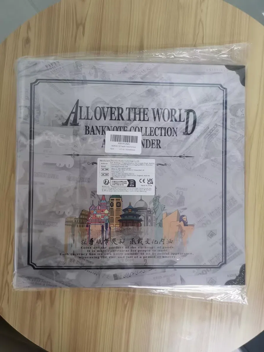120 Tasche Banconote Album da Collezione di Valuta Mondiale, Raccoglitore Classico Raccolta di Soldi di Carta Libro di Stoccaggio Album Porta Forniture