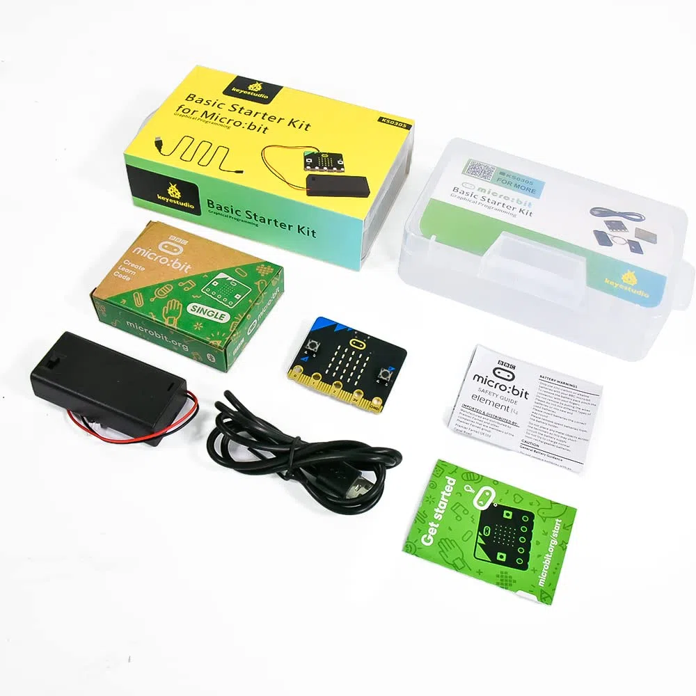 KEYESTUDIO BBC Micro:Bit Basic Starter Kit with V2.2 Microbit Board Graphical Programming STEM Kit