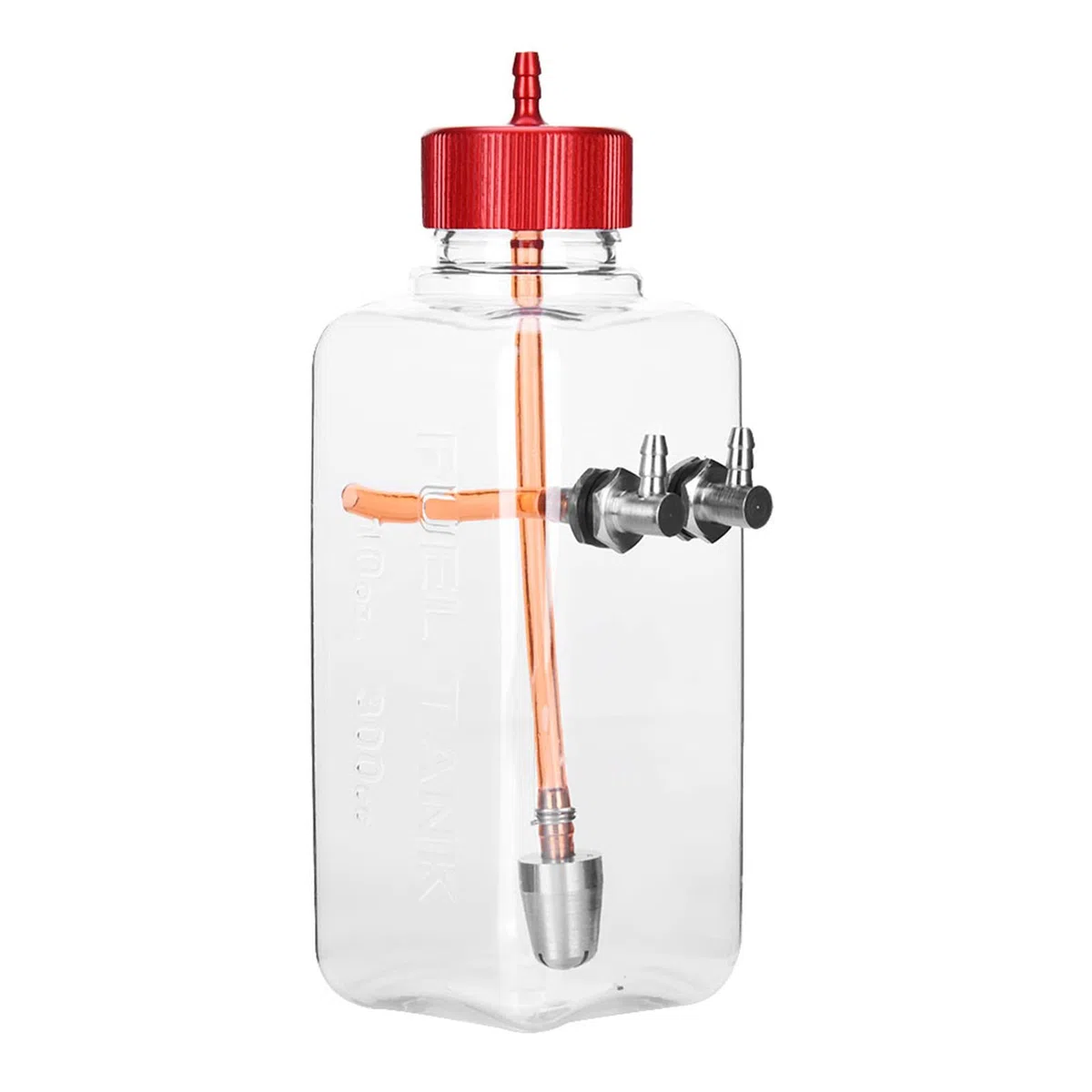 Serbatoio Carburante RC, Serbatoio Carburante Benzina Motore RC Accessori Modello Telecomandato Aereo Telecomandato, 260-1500ml Ingresso 4,5 Mm Uscita 5 Mm Serbatoio Carburante in Plastica(300 ml)