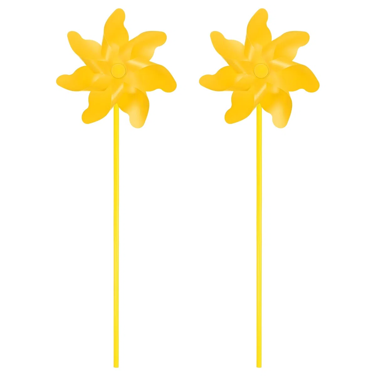 M METERXITY 2-Pack Girandole Arcobaleno 19.7 Pollici Girandole In Plastica Per Esterni Decorazioni Per Feste Giardino Prato Girandole gioco [Giallo]
