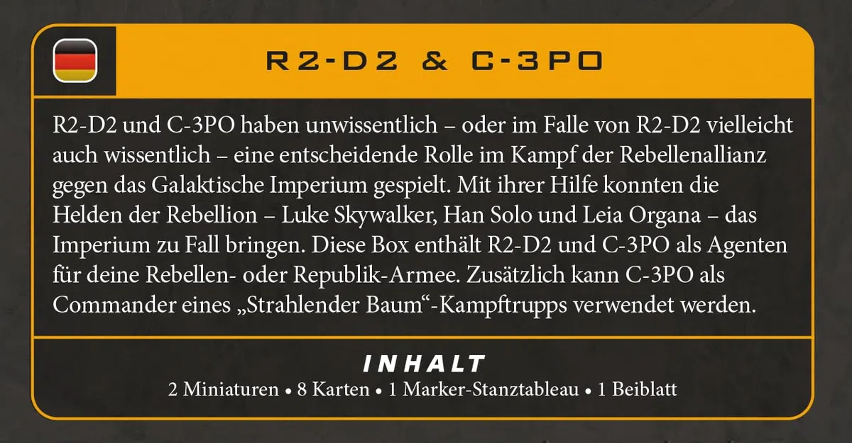 Atomic Mass Games | Star Wars Legion: R2-D2 & C-3PO | Giochi Di Miniature, Eroi Droidi Iconici, Operativo A Doppia Fazione, Carte E Regole Aggiornate | 2 Giocatori | 90 Minuti