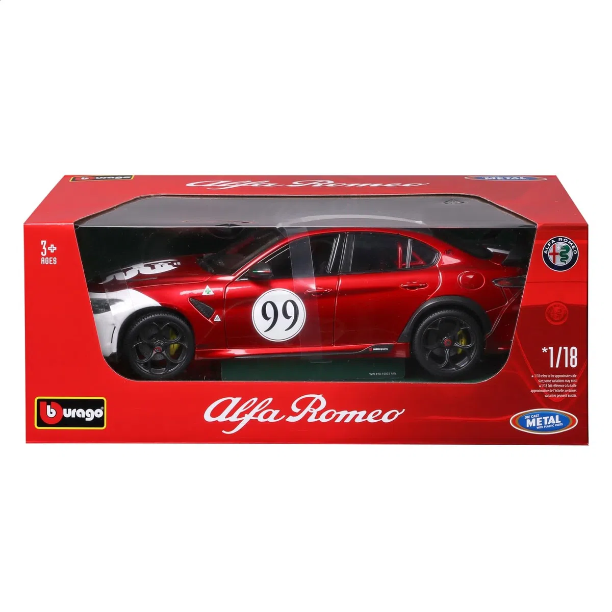Burago, Alfa Romeo Giulia GTAm N 99 Racing 2020-1:18
