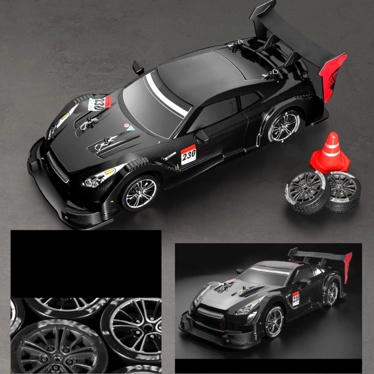 Goolsky - Auto telecomandata, Drift Car, scala 1/16, 2.4GHz, 4WD, velocità 40km/h, modellino di auto radiocomandata da corsa