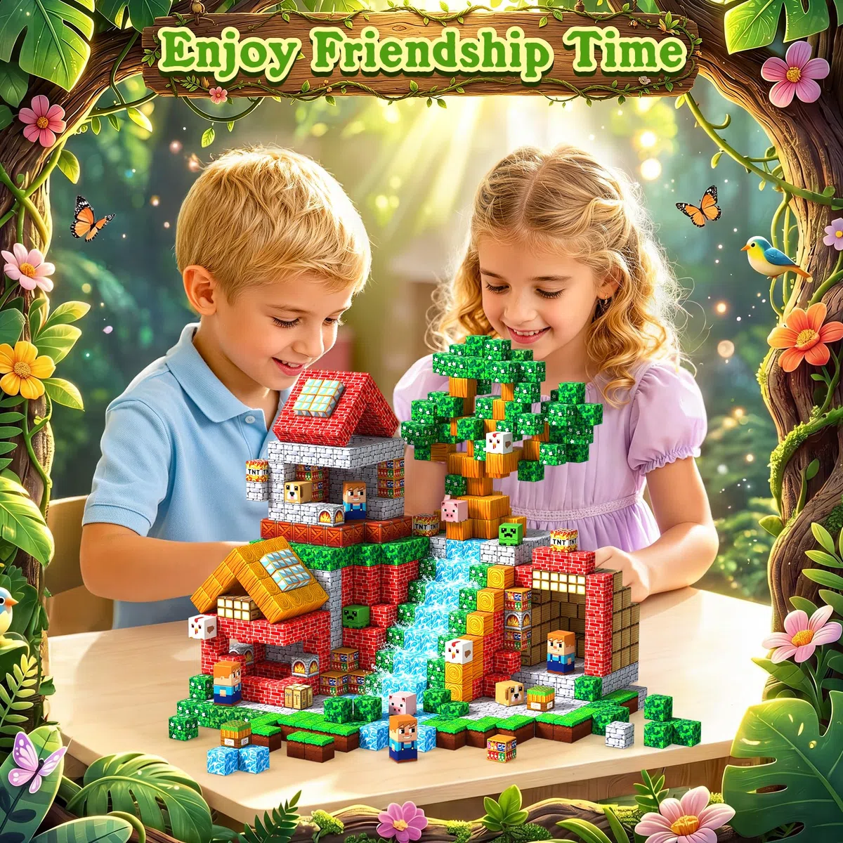 COOLJOYA Costruzioni Magnetiche per Bambini,Giocattolo Educativo Montessori,Giochi Magnetici per Bambini 3 4 5 6 7 8 9 10 Anni,Regali di Compleanno 3-10 Anni Camion Halloween
