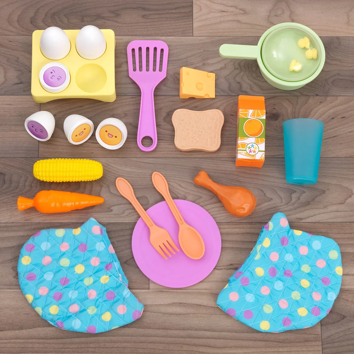 KidKraft Foody Friends Cuoco Elefante Cucina Giocattolo in Legno Per Bambini con Accessori per Pentole, Giocattolo per Bambini 2+ Anni, 20144