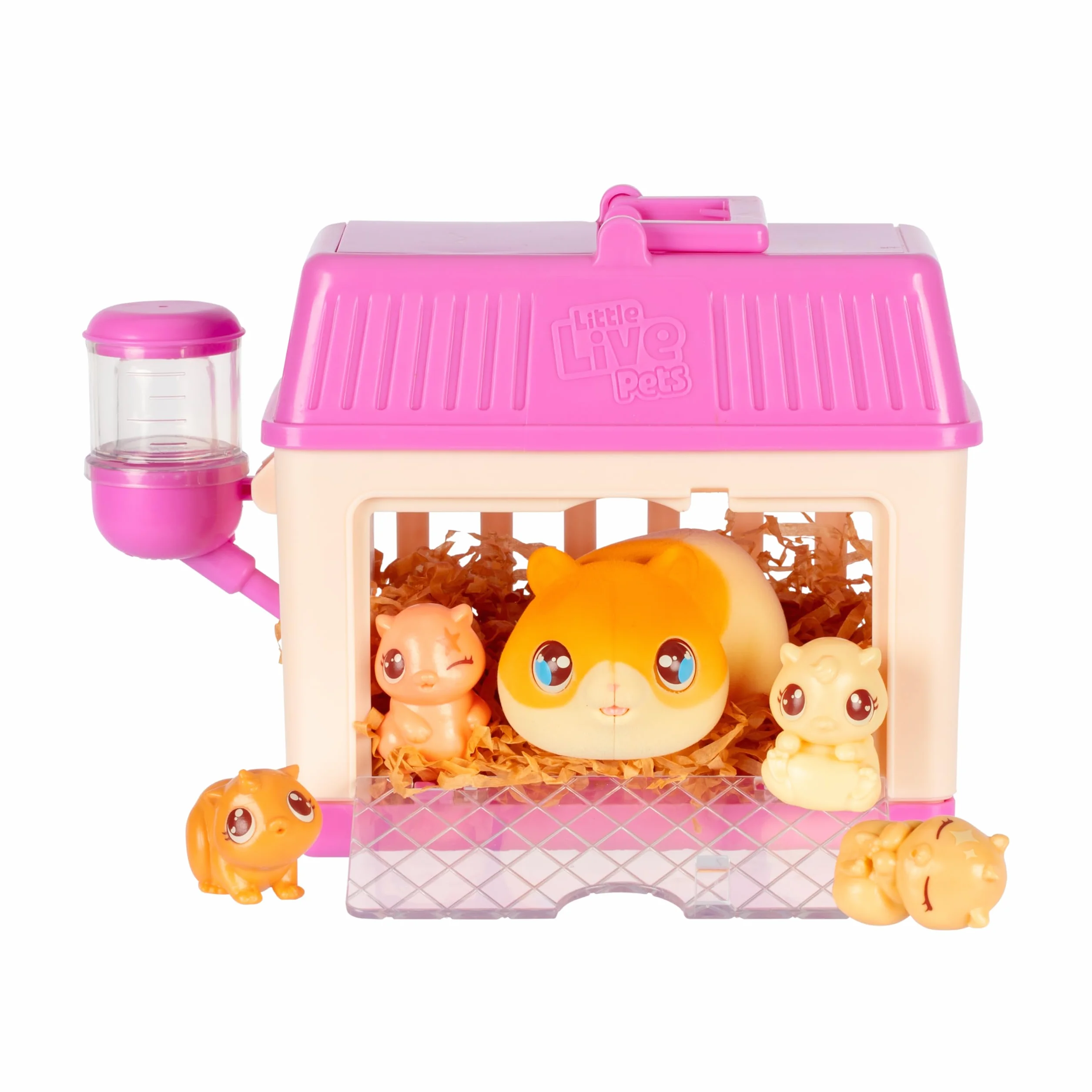 Little Live Pets Mama Surprise Mini criceto giocattolo, prenditi cura del tuo criceto nella loro conigliera per rivelare 2, 3 o 4 mini bambini