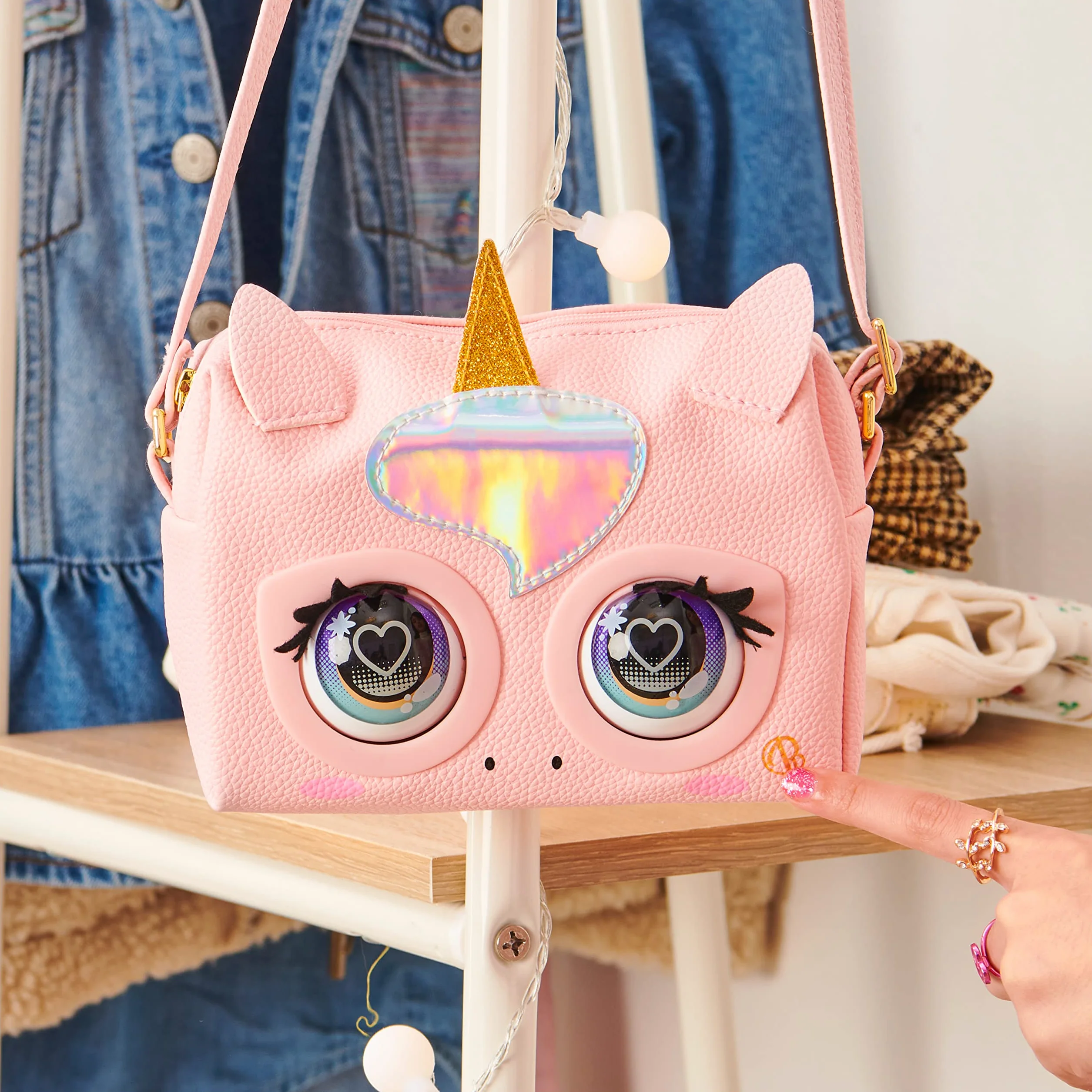 Purse Pets, Borsetta Unicorno, Borsetta Interattiva in Versione Unicorno per Bambina con oltre 30 Suoni e Reazioni, Giocattoli per Bambine, 5+ Anni