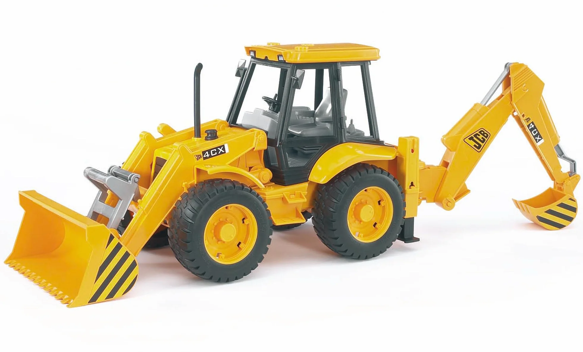 bruder 02428 - terna JCB 4CX, terna a benna frontale, veicolo da costruzione, pala gommata