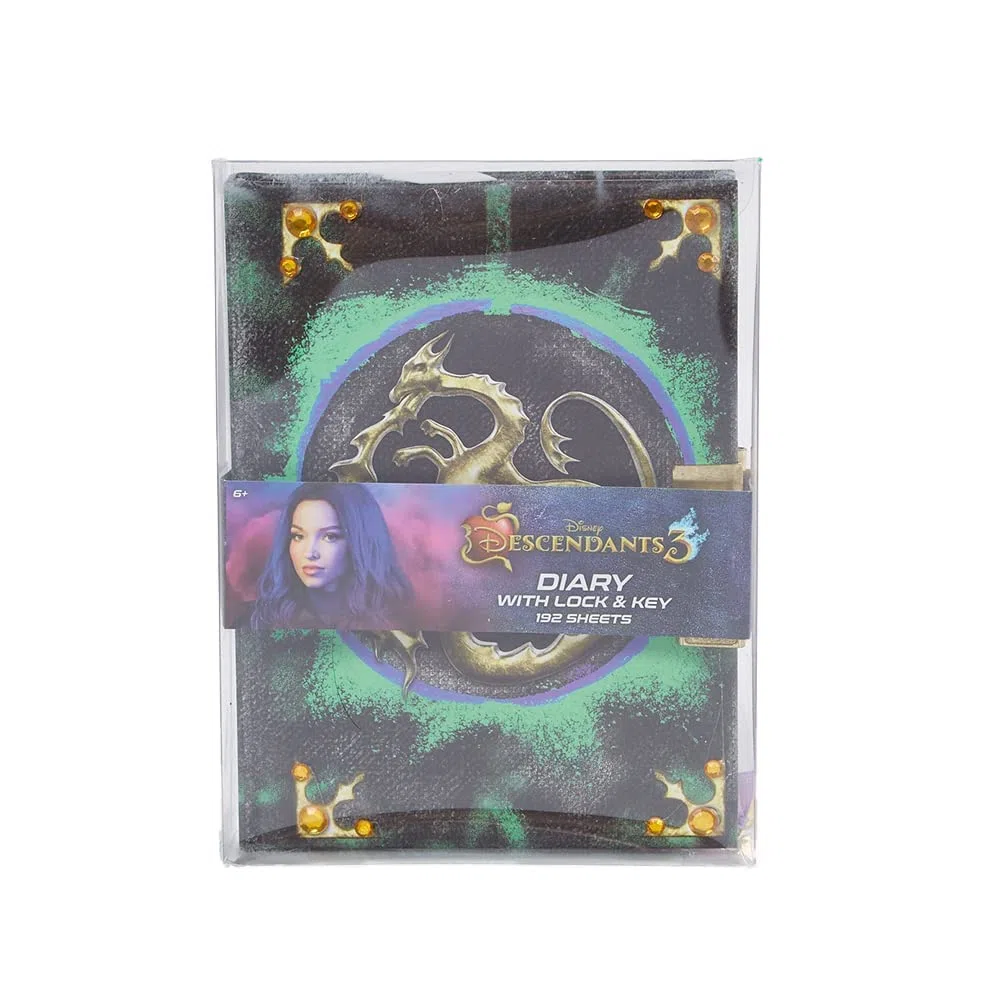 Innovative Designs Disney Mal's Diary Descendants 3 - Diario con lucchetto segreto e chiave