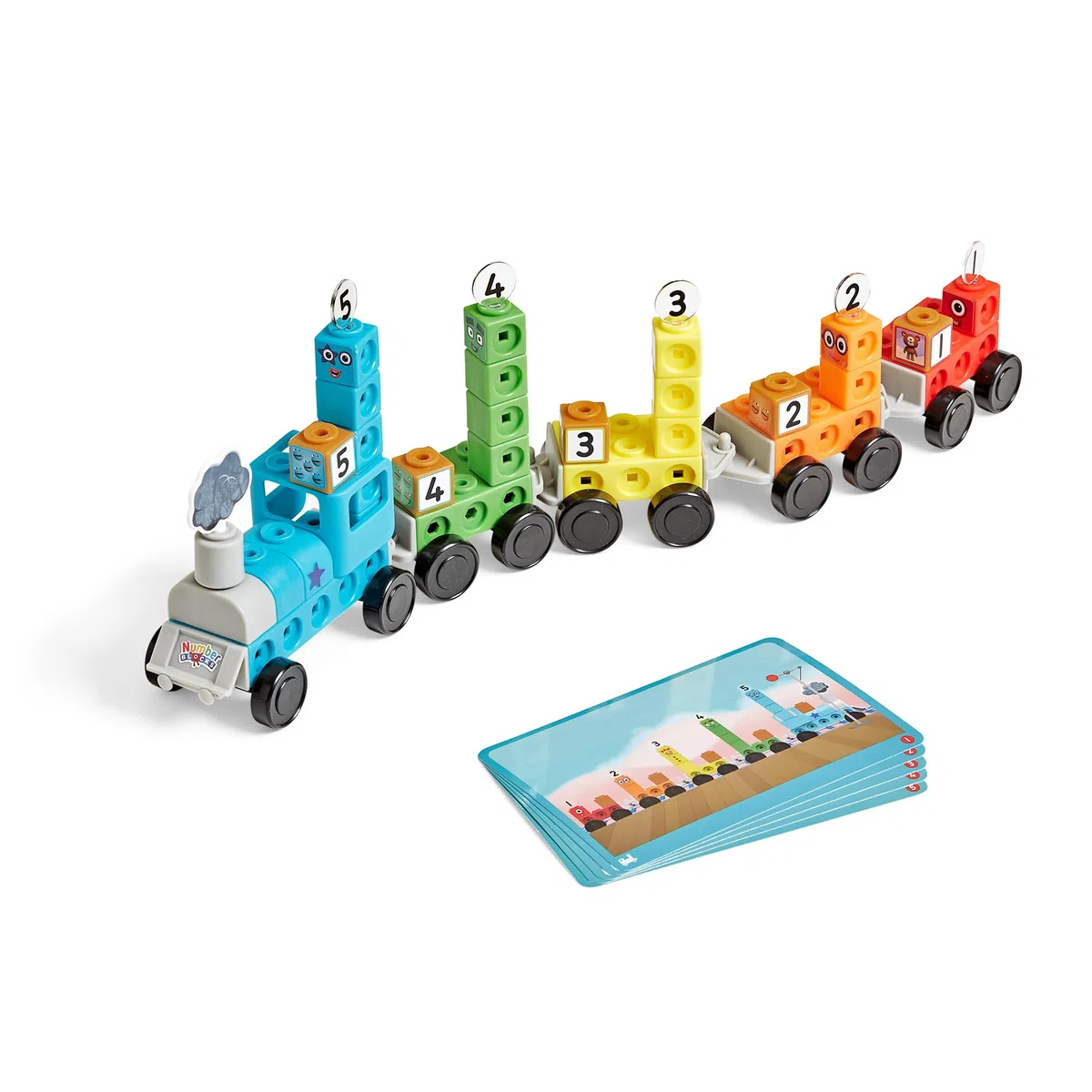 Learning Resources Numberblocks Treno Espresso, Cubi MathLink, età 3 4 5 6, Treni Giocattolo, Giochi matematici, Giochi numerici, Cubi per Contare, EYFS, 10 attività Matematiche