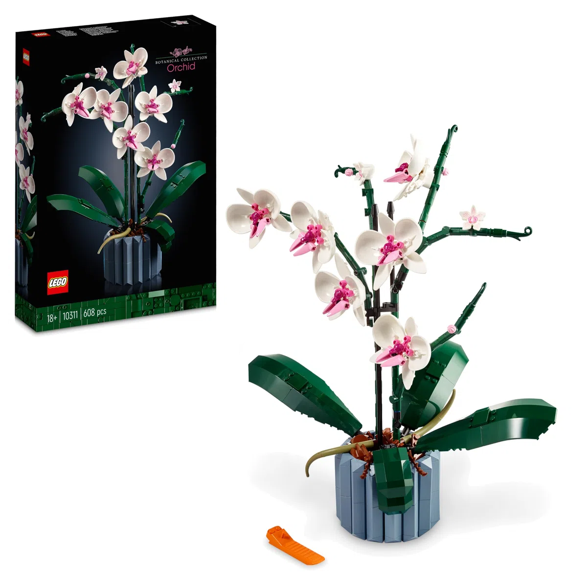 LEGO Botanicals Orchidea - Pianta Artificiale da Costruire per Adulti - Fiori Finti e Vaso da Interno per Decorazione di Casa o dell'Ufficio - Idee Regalo per Donna o Uomo da Collezione - 10311