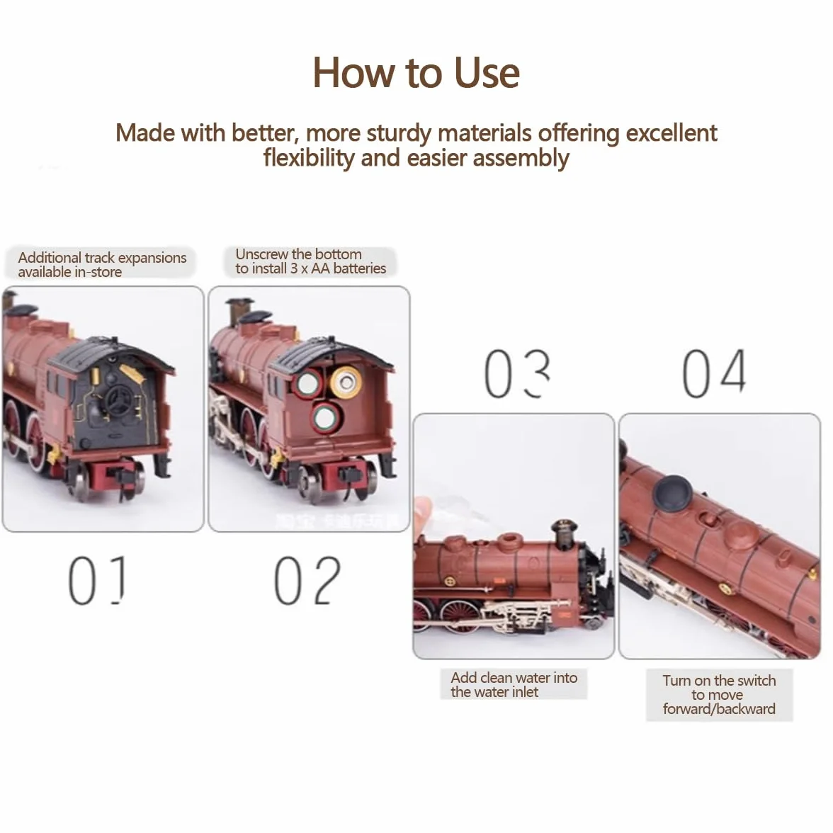 Set di Treno Elettrico in Lega con Carrozza e Lungo Binario Che Può Funzionare, Modello di Locomotive con Luci ed Effetti Sonori, Ricco di Accessori (Come Vedi), Ottimo Regalo per gli