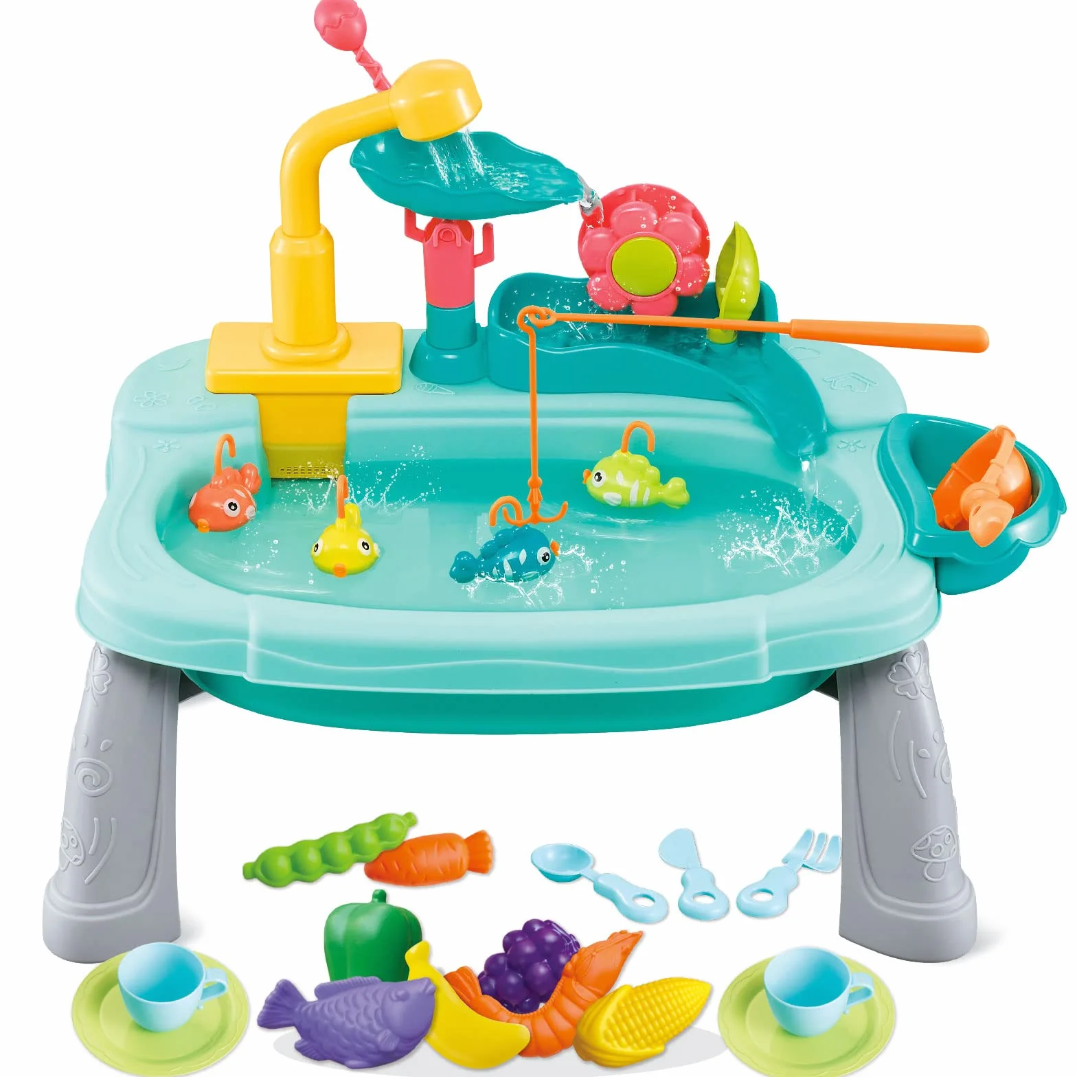 Ark miido Giocattolo per lavello da Cucina Giocattoli per lavello da Cucina, Sistema Automatico di Ciclo dell'Acqua, Giochi di finzione per Ragazze e Ragazzi