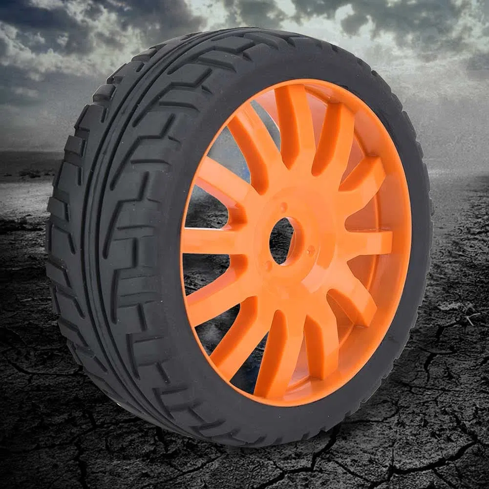 Pneumatici Auto Rc, 1/8 Fuoristrada Ruote Gommate e Veicoli Parti Ruota per Gomma del Camion Accessorio Buggy Corsa Pezzi in Modello di Telecomandato Carrello Ricambio Gomme Mozzo Wheel Anteriore