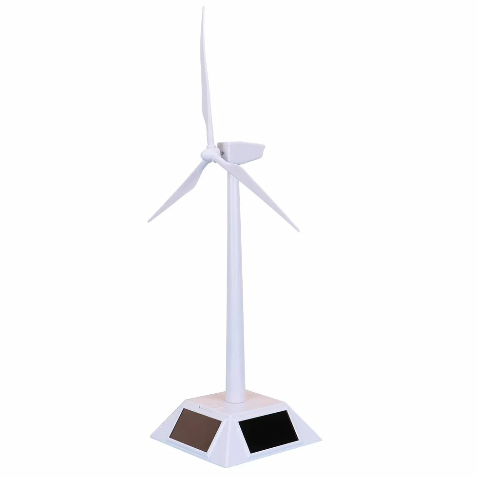 Mulino di Vento Solare Modello, Mini Mulino a Vento a energia Solare, modello girandola solare in plastica intelligente per Home Desktop Decor Ornamento