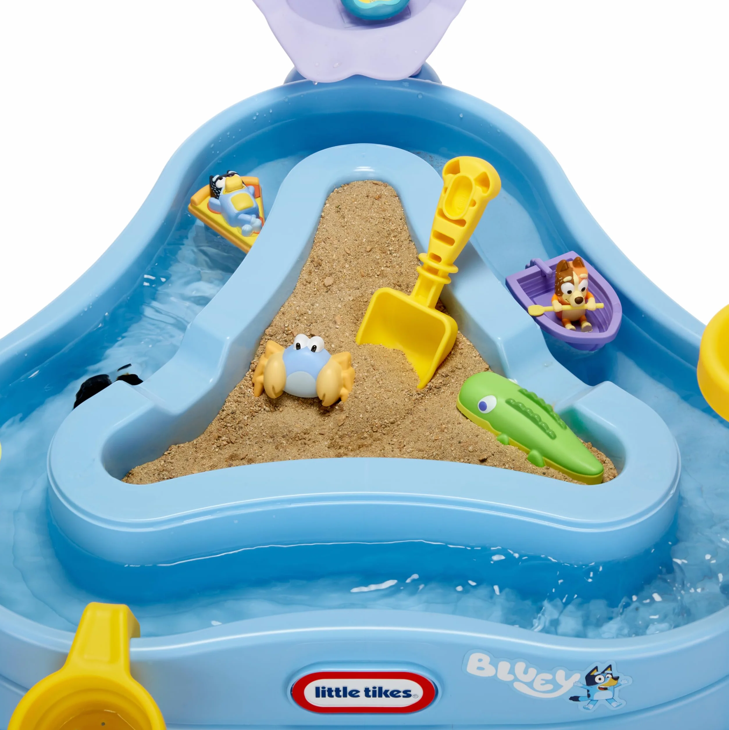 Little tikes Bluey Beach Water Table - Fornita con 6 Accessori, Gioco Attivo per Bambini e Bambine - età 1-6 Anni