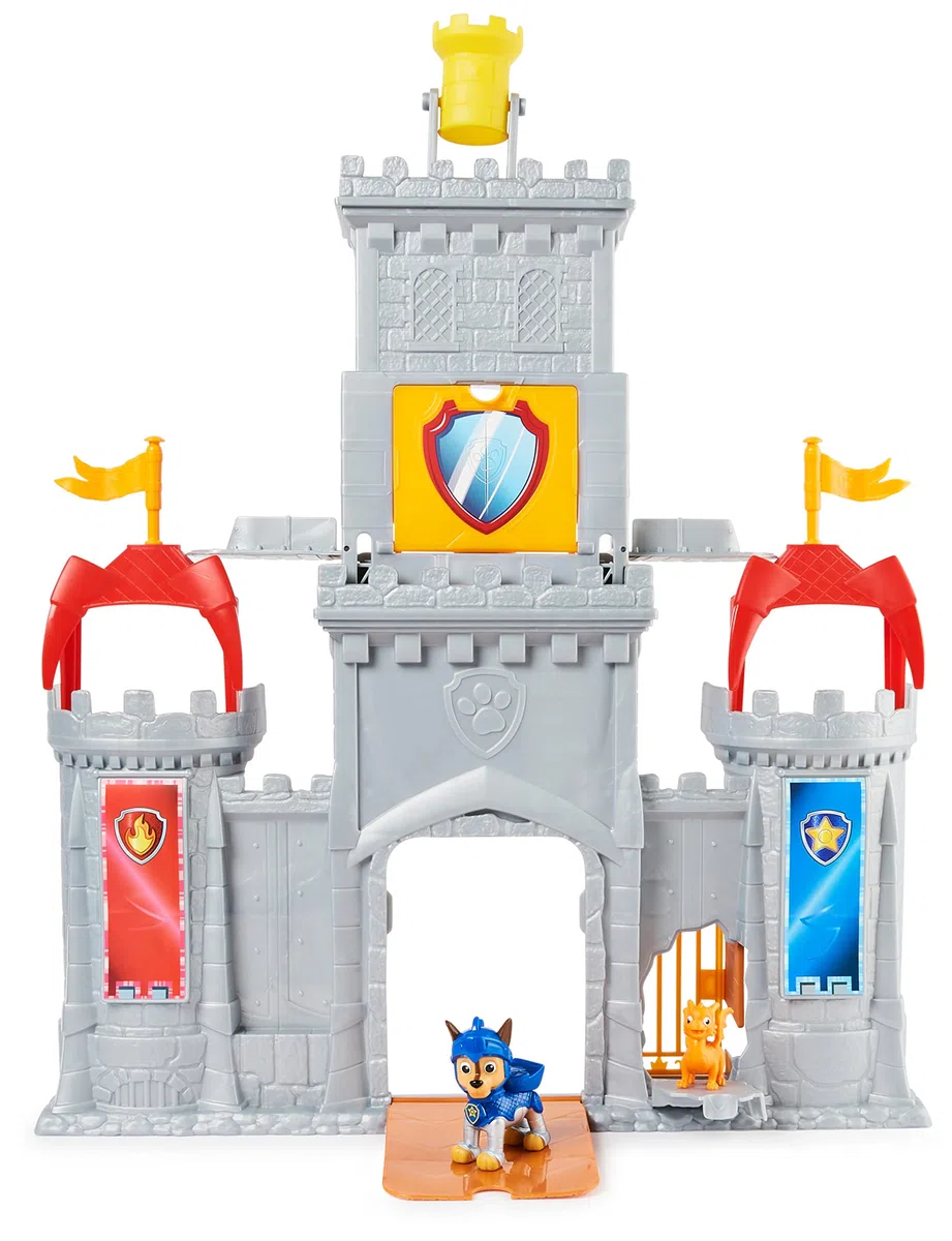 Paw Patrol, Castello Quartier Generale Rescue Knights, Set di gioco personaggio di Chase e accessori inclusi, Giochi bambini dai 3 anni in su
