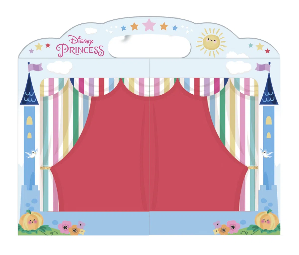 Clementoni - 18727 - Disney Princess Theatre - Teatrino in Cartone da Costruire, con Principesse Disney, per Inventare Storie, Gioco Creativo Bambina 7 Anni - Made in Italy
