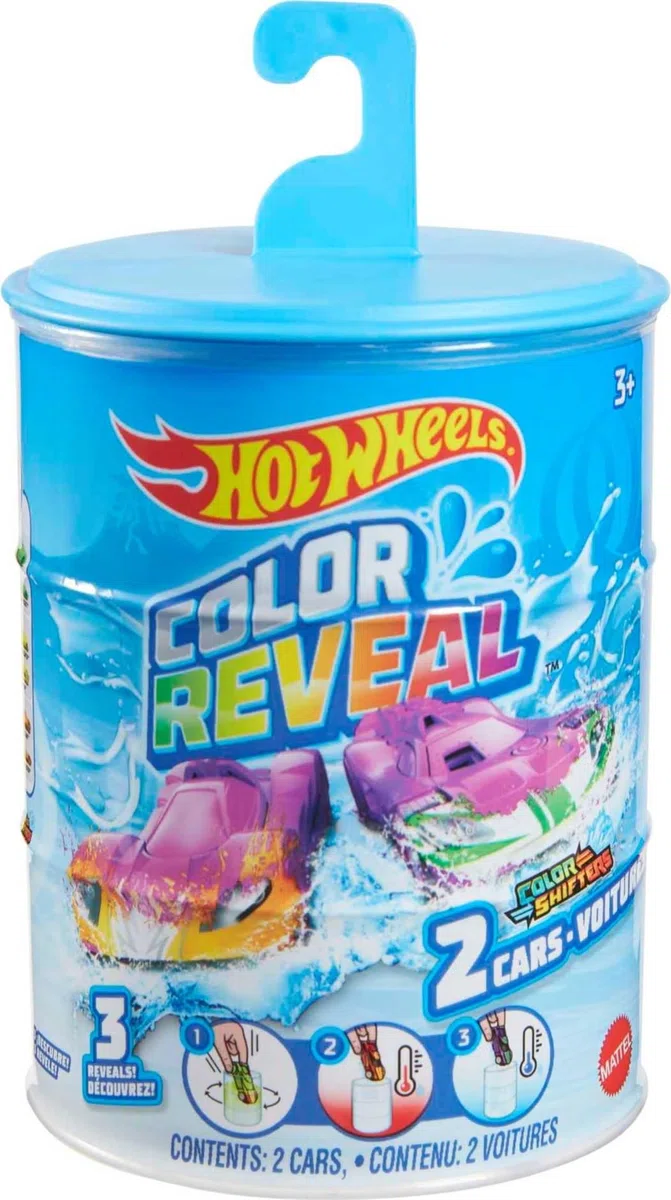 Hot Wheels 900 HBN63 EA Hotwheels Colour Reveal 2 Pack CDU, Multicoloured