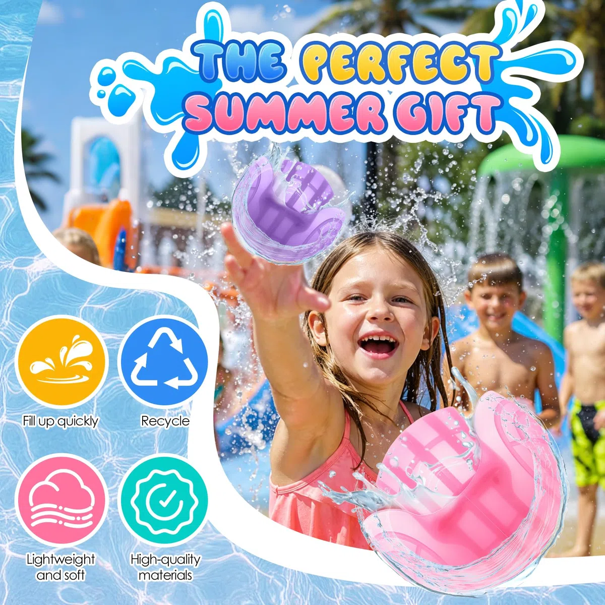 Sternstunde 12 Pezzi Gavettoni Riutilizzabili, Palloncini d’Acqua Auto-Riempimento Rapido in Silicone, Sicuri ed Ecologici per Bambini e Adulti, Giochi d’Acqua Estivi Piscina Spiaggia Giardino