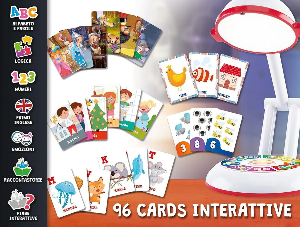 Liscianigiochi - My Lamp, Bambini 3-6 Anni, Alfabeto e Parole, Numeri e Logica, Fiabe Interattive, 96992