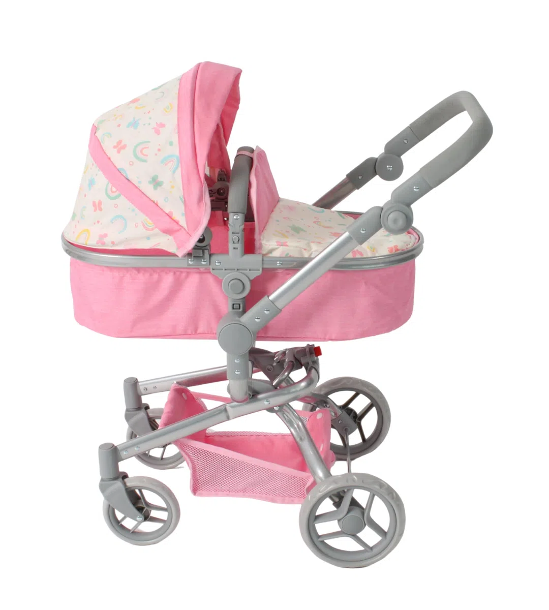 Bayer Chic 2000 - Passeggino per bambole Yolo 2 in 1 per bambini dai 3 agli 8 anni, passeggino per bambole fino a 52 cm, colore: rosa