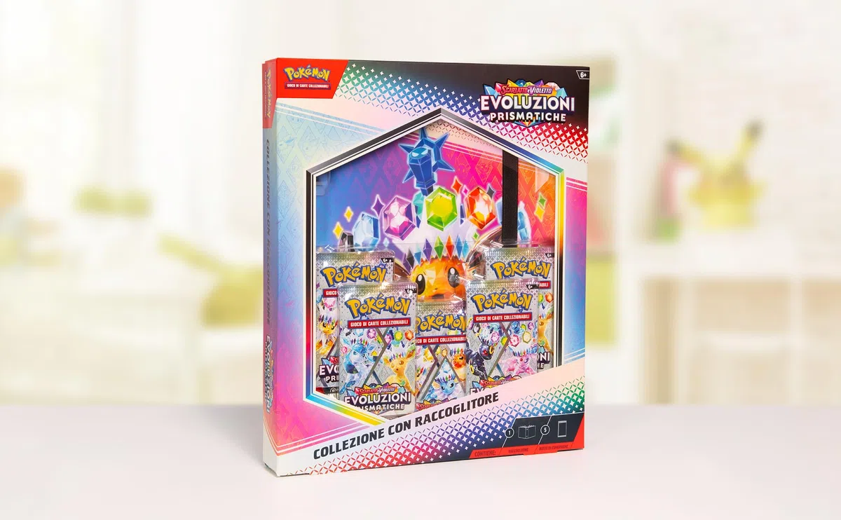 GCC Pokémon: collezione con raccoglitore dell’espansione Scarlatto e Violetto - Evoluzioni Prismatiche (raccoglitore da 378 tasche e cinque buste di espansione)
