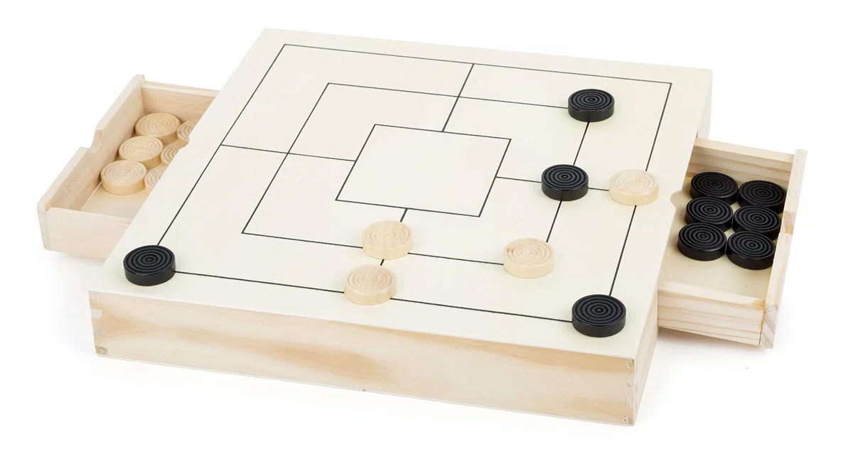 Set da giochi Scacchi, dama e mulino, Multicolore