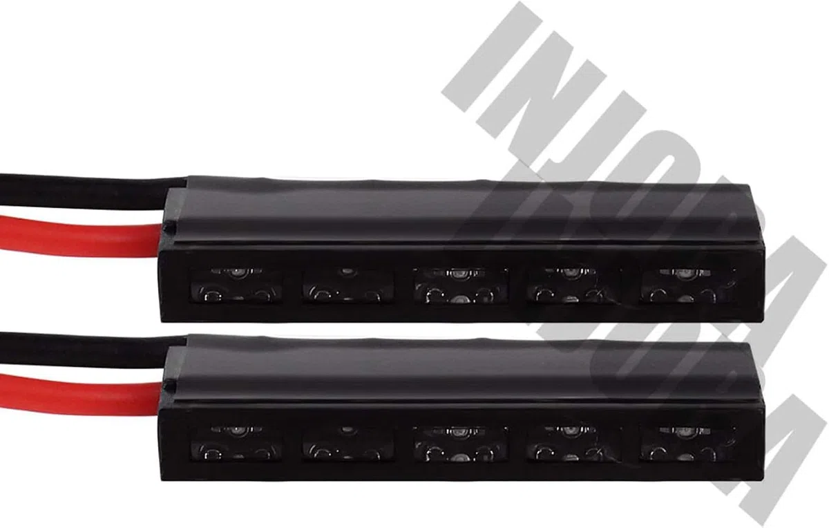 INJORA RC Luci a LED 2pz RC Lampada di Arresto della Luce di Arresto della Luce di frenata esaltato per 1/10 RC Crawler Axial SCX10 90046 Wraith RR10 Traxxas TRX-4 D90 Tamiya (32mm)