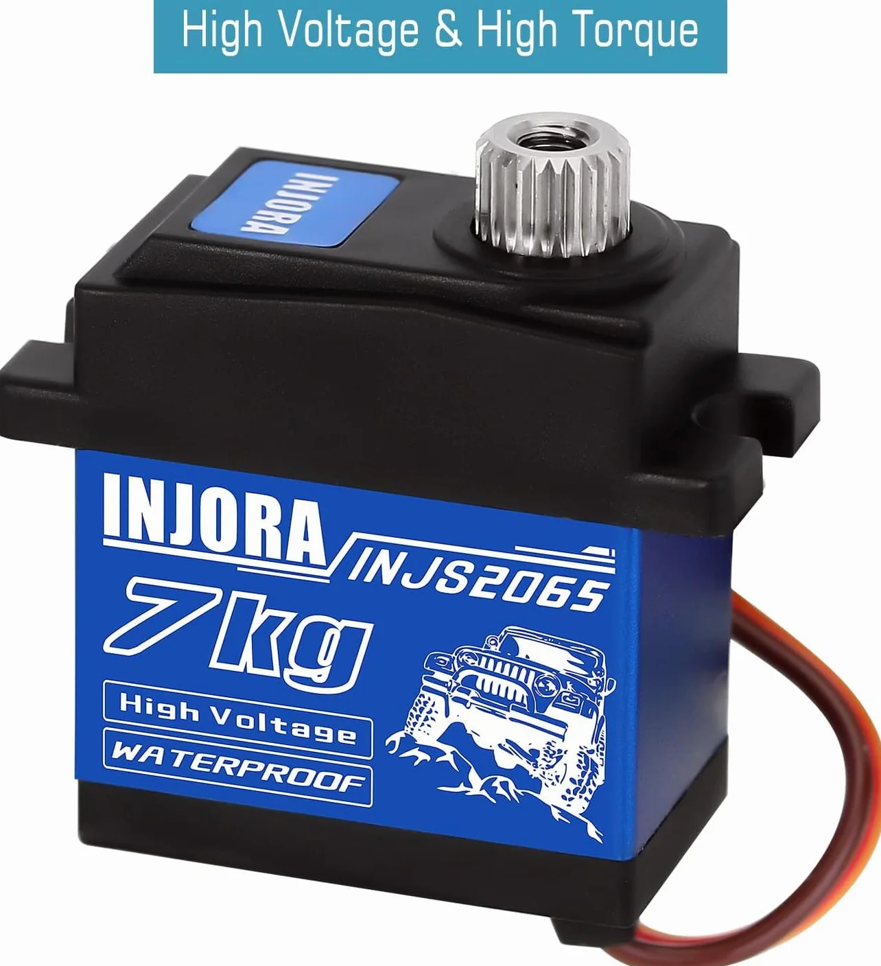 INJORA Servo impermeabile 2065 7KG con il supporto & il braccio per 1/24 Axial SCX24