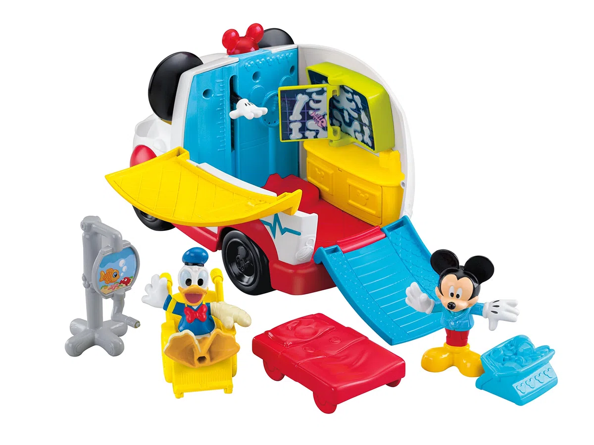 Fisher-Price Mickey BDJ82 - La Divertente Ambulanza di Topolino