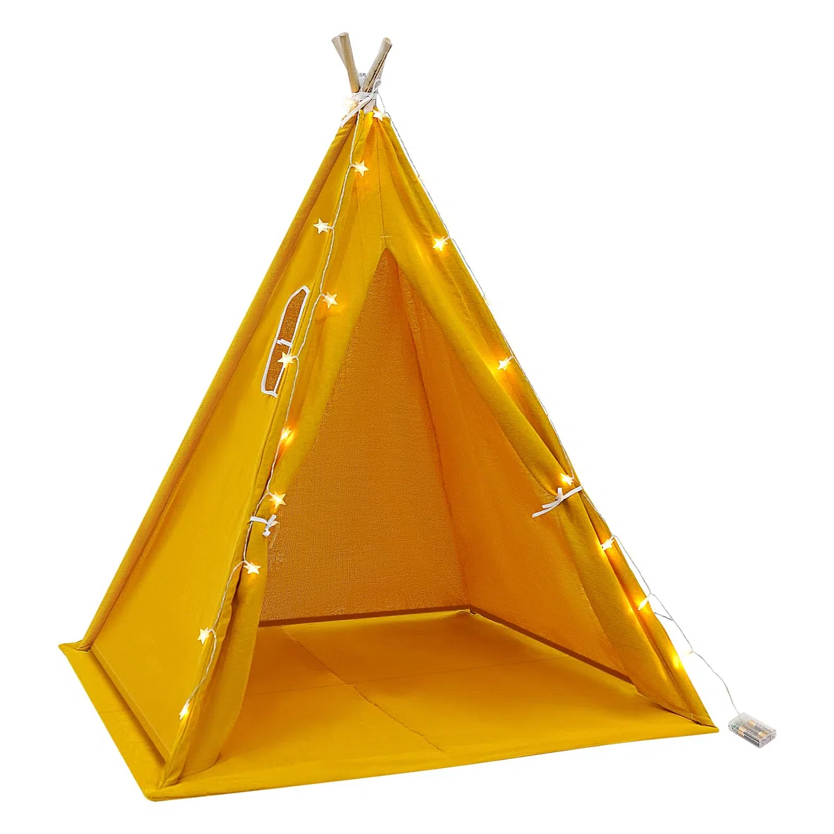 Tenda per bambini, capanna per interni per bambini, tenda Tipi ragazza ragazzo, cotone lino, tappeto imbottito, fissatori, ghirlanda luminosa, angolo lettura e gioco, decorazione per compleanno