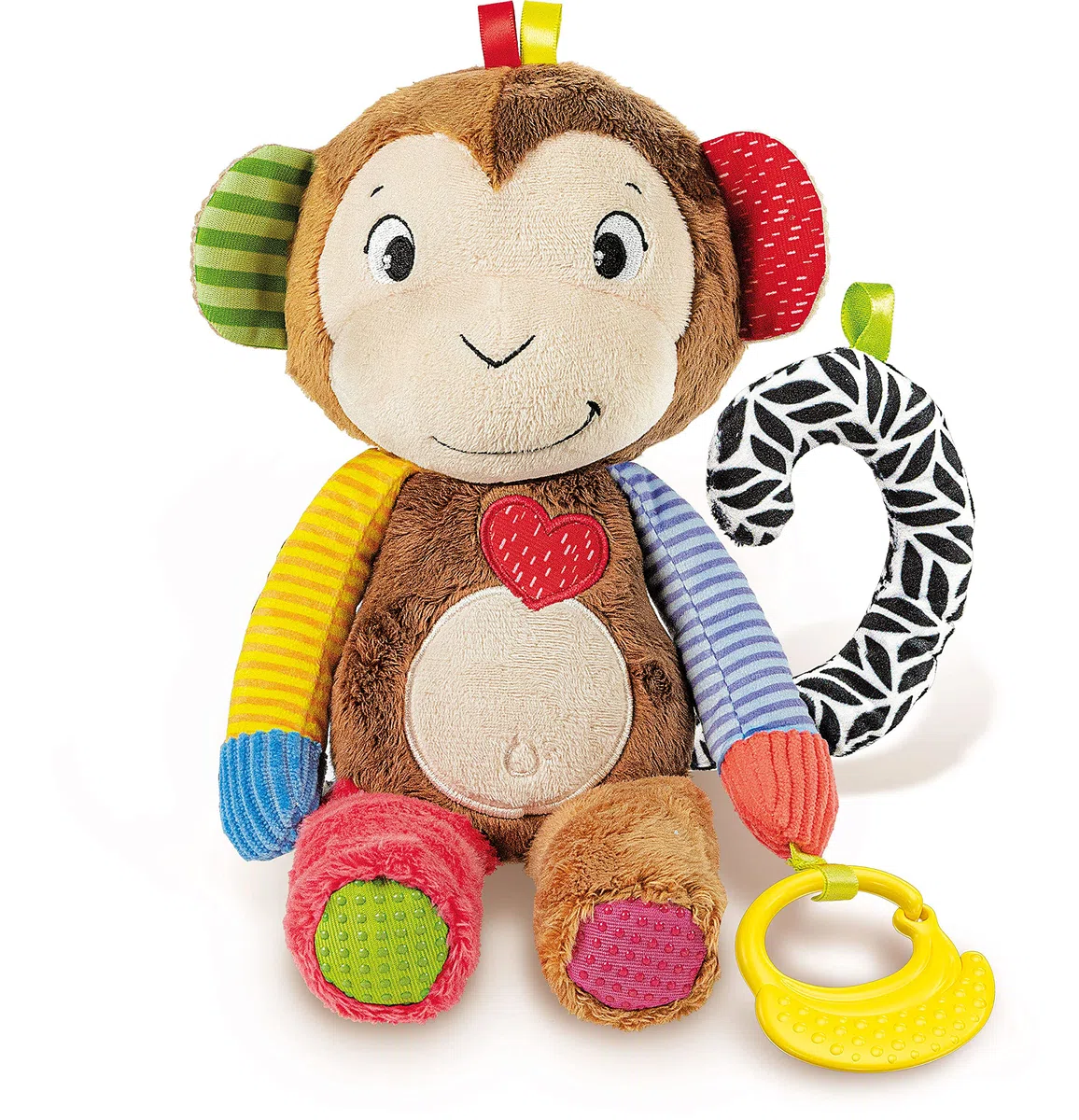 Clementoni Baby Scimmietta Canta Gioca e Impara, Peluche Interattivo Parlante in Italiano per Bambini di 3+ Mesi, Stimola Lo Sviluppo Sensoriale e Cognitivo, 100% Lavabile, Lingua Italiana, 17673