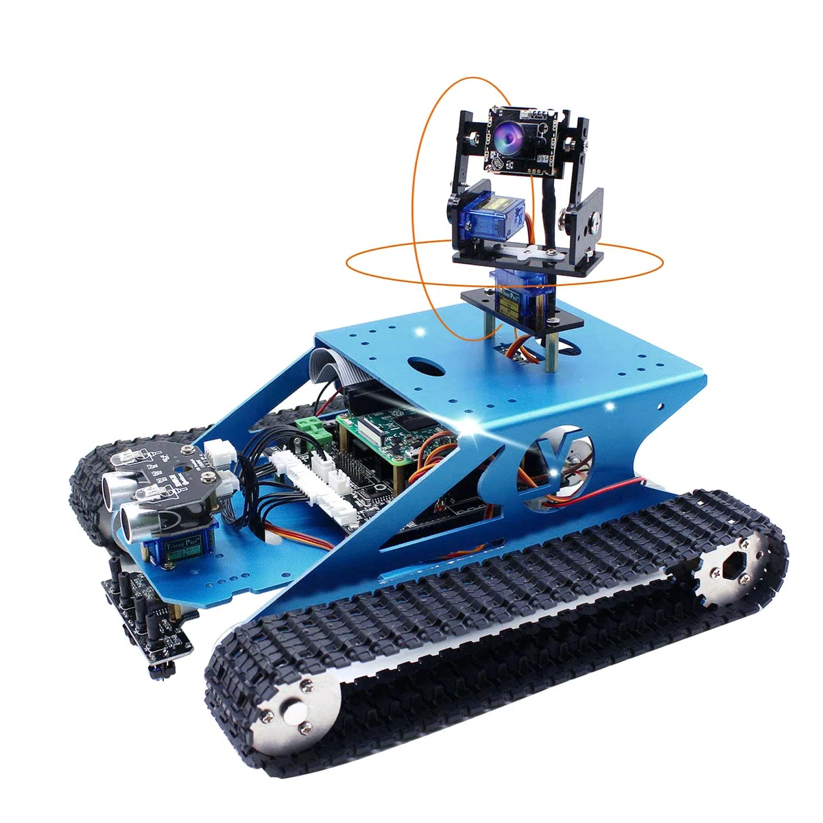 Yahboom Raspberry Pi 4B Tank Robot Kit Adulti Professionale Python Elettronico Riconoscimento del Colore Compatibile con Arduino/STM32 (without Raspberry Pi)