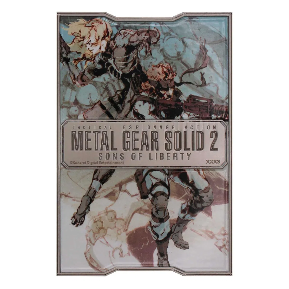 FaNaTtik Metal Gear Solid 2 Limited Edition Solid Snake Metal Lingotto - Prodotto con licenza ufficiale, 5.000 in tutto il mondo, espositore incluso