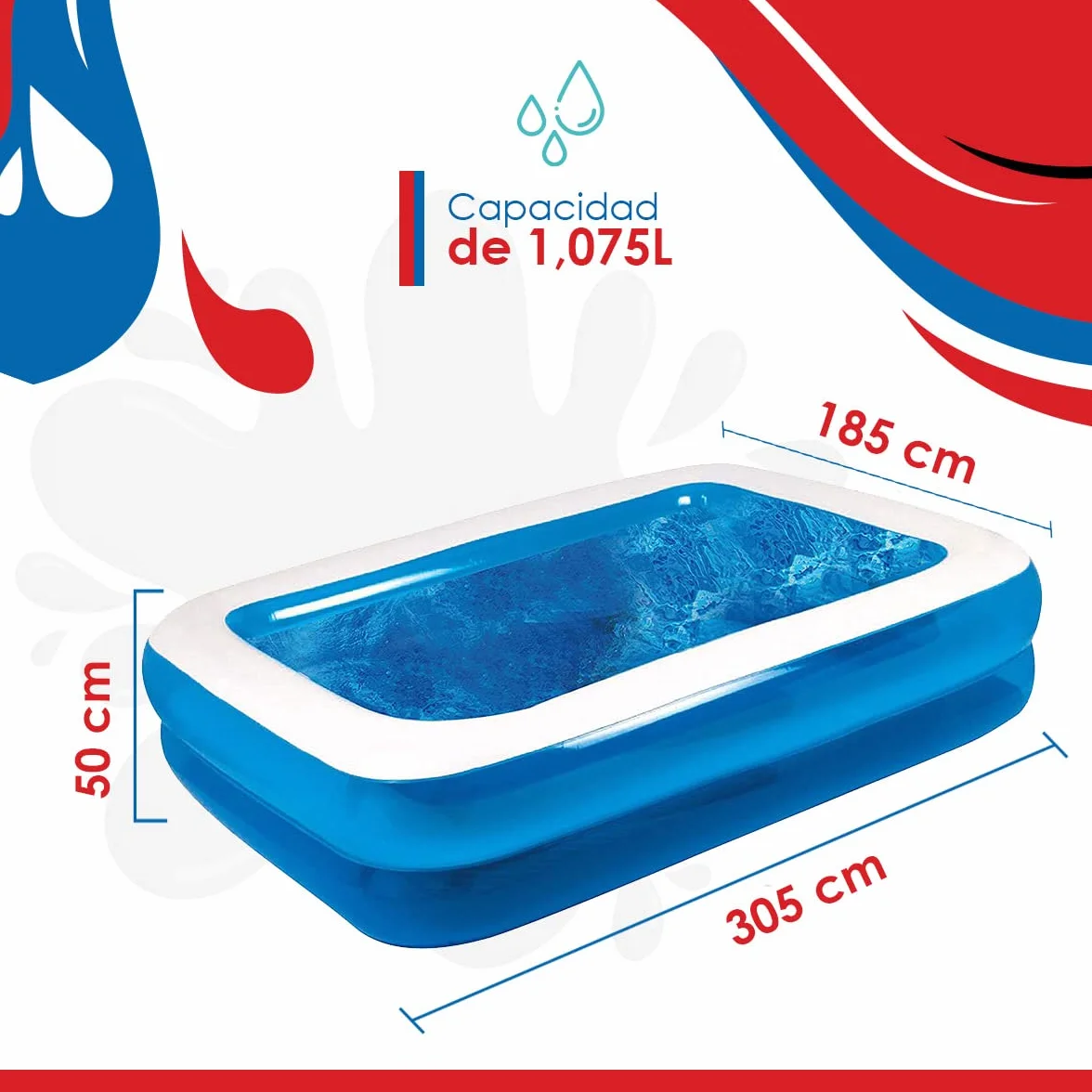 AVENLI SUN CLUB Piscina Family rettangolare, 2 anelli