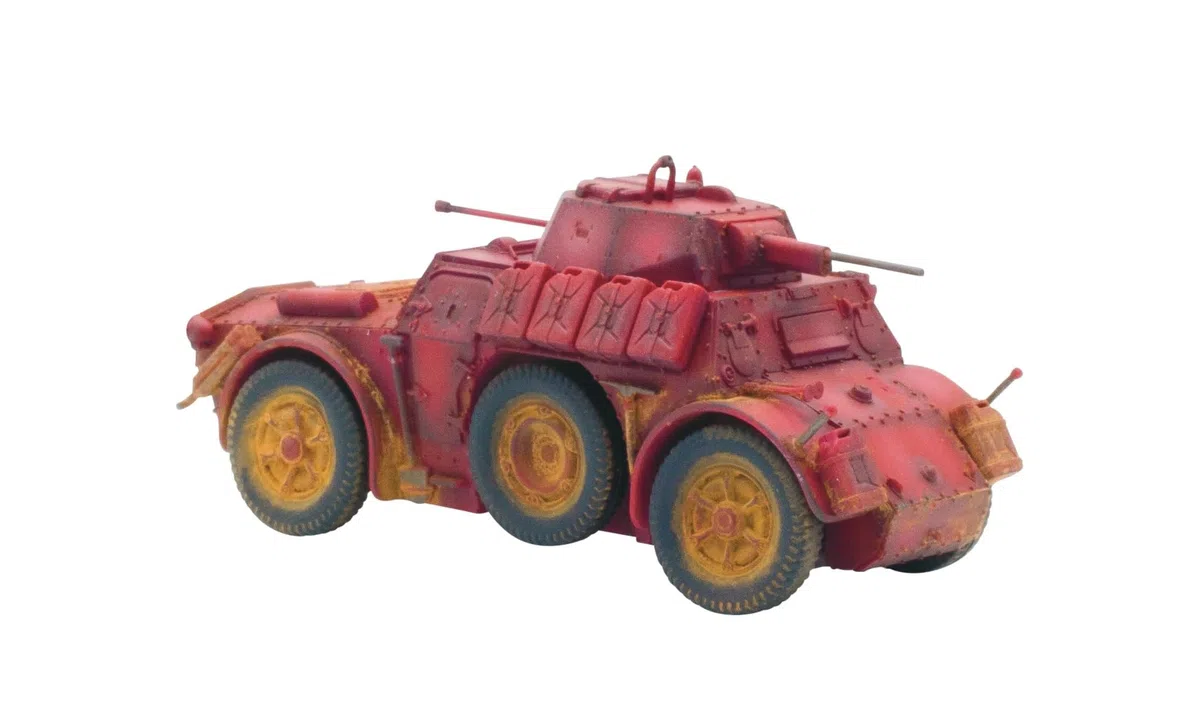 Warlord Games Autoblinda AB41/43 - Modellino corazzato in plastica dell'esercito italiano, in scala 1:56/28 mm, modellino in scala 1:56 per miniature della Seconda Guerra Mondiale