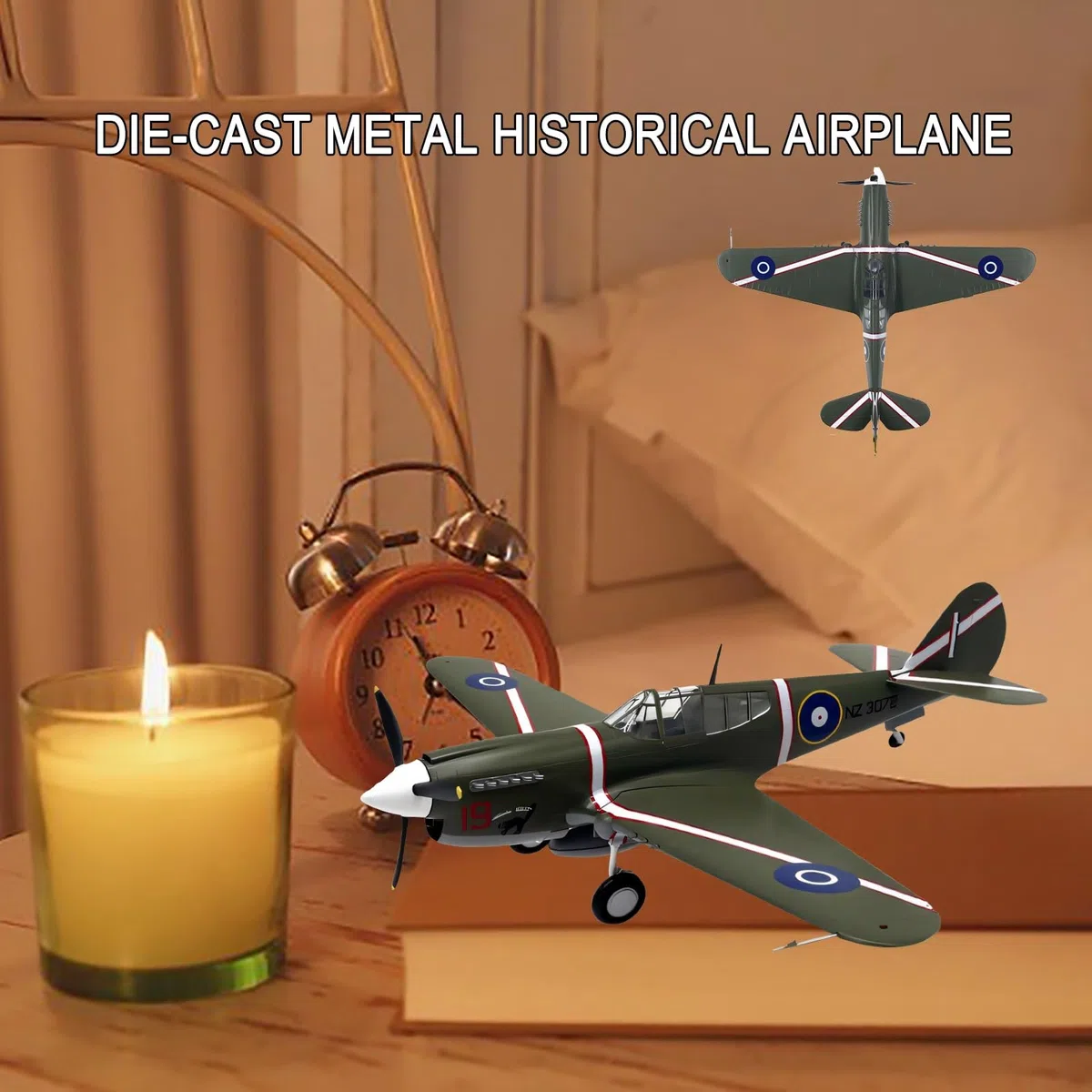 Modello pressofuso caccia P-40M in scala 1:72, replica aereo militare qualità museale, senza assemblaggio, vernice fedele all'epoca, collezionista storia militare, espositore scrivania