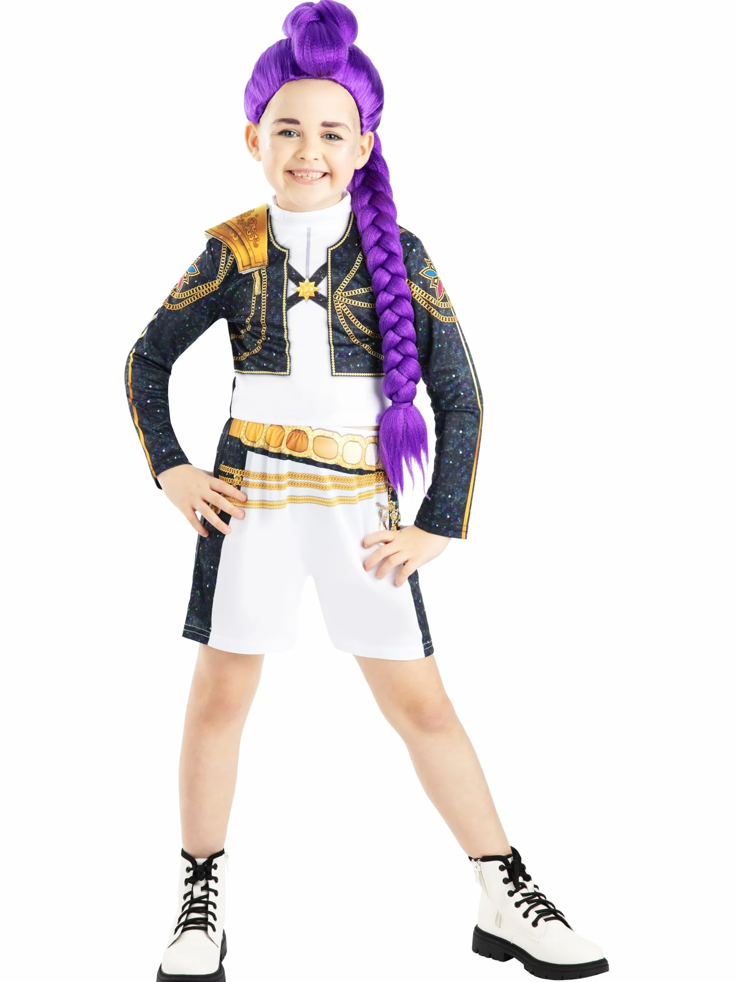 Rubies Official Netflix K-Pop Demon Hunters Rumi Golden Classic Child Costume, Kids Fancy Dress