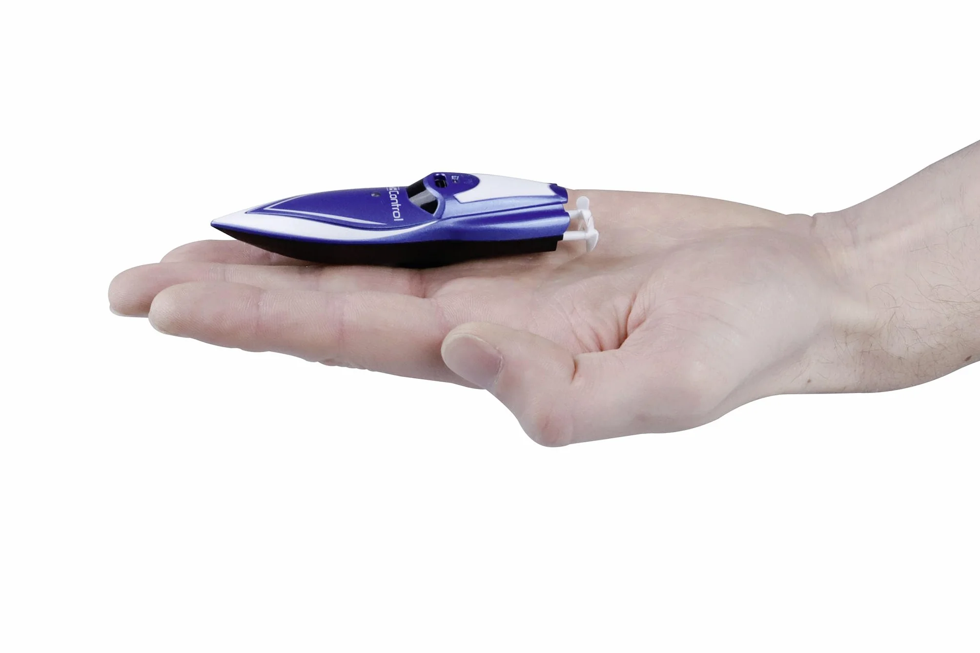 Revell Control 23570 Mini RC Speedboat blu con controllo preciso a 2,4 GHz, lunghezza 7,5 cm
