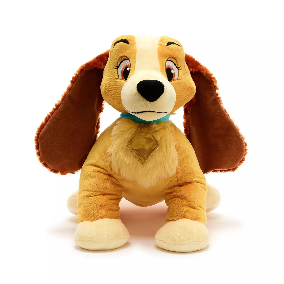 Disney Store Lady - Peluche grande da donna, 50 cm e 19 cm in piedi a quattro zampe, con dettagli ricamati, adatto a tutte le età