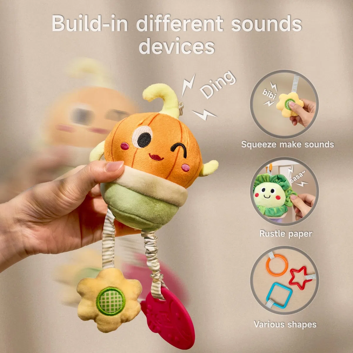 TUMAMA Giochi Neonato 0 3 6 9 12 Mesi,Giochi Sensoriale Passeggino Neonati,Sonagli per Bambini, Regalo Neonato 0-3 3-6 6-9 9-12 Mesi