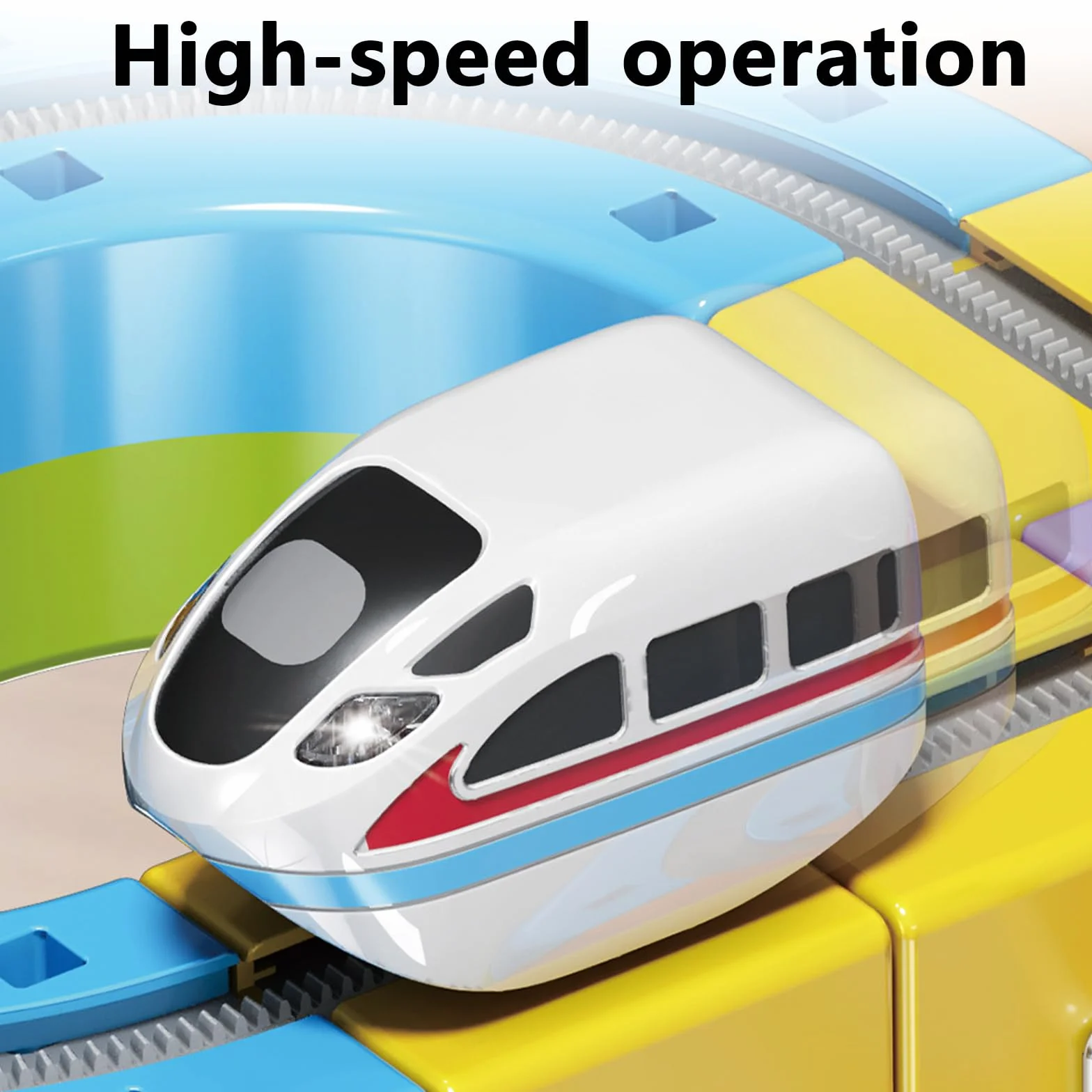 Clickrail Elettrico Cube Track, set di giocattoli con treno magnetico, ferrovia elettrica flessibile con guide anti-gravità, mattoncini magnetici fai da te, giocattolo binari del treno Cubix 3D (81