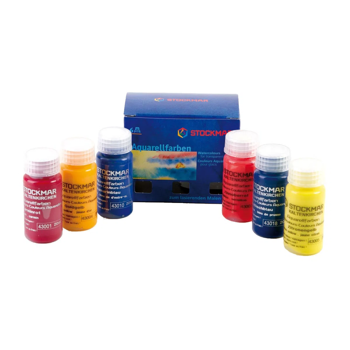 STOCKMAR - Set di Colori ad Acquerello, 6 Colori da 20 ml