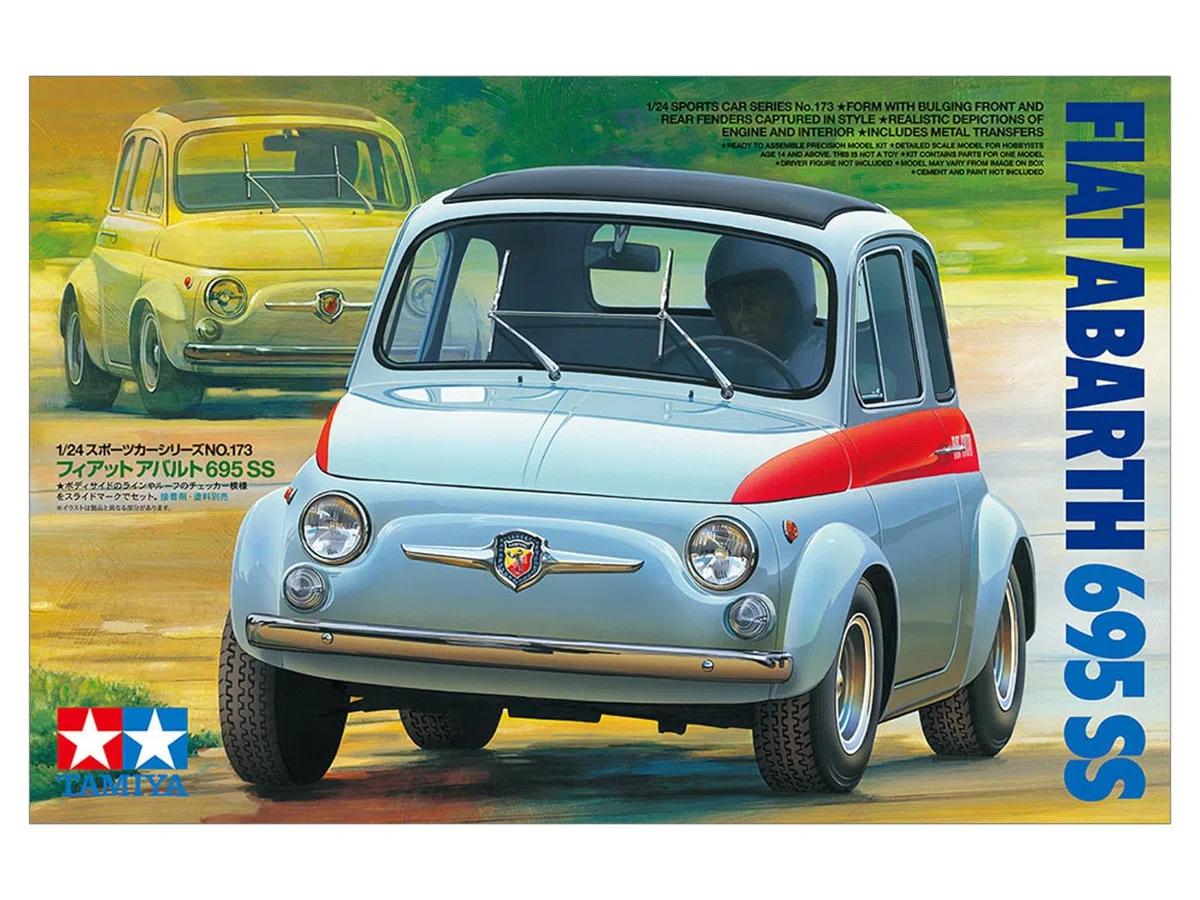 TAMIYA 24173 1:24 FIAT Abarth 695 SS - Kit di Costruzione in Plastica, Hobby, Artigianato, Modellismo
