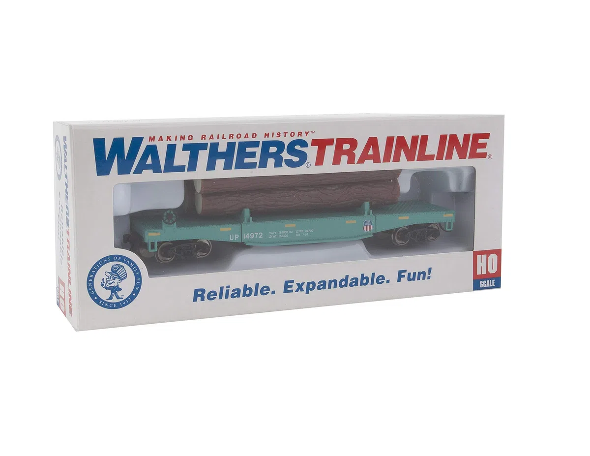 Walthers Trainline 931-1773 Log Dump Car with Logs Union Pacific