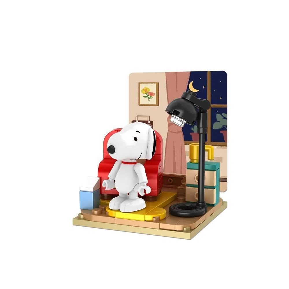 BlueBrixx Pro 107357 - Snoopy si rilassa a casa con blocchi di bloccaggio con 89 elementi