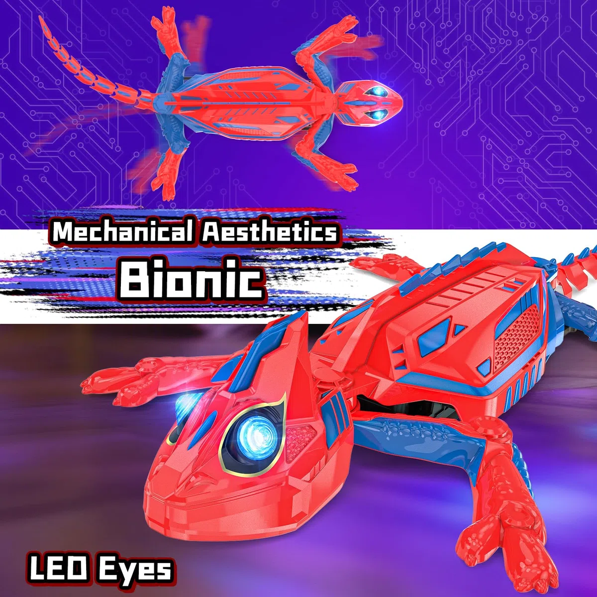 Mieryd Lucertola Telecomandata, Spider Geco Robot Radiocomandato Giochi Bambini 3 4 5 6 7 8 9 10 Anni Giocattolo Animali Che va Sui Muri Regalo Compleanno Pasqua Bimbi Ragazzi Ragazze Gioco Educativi