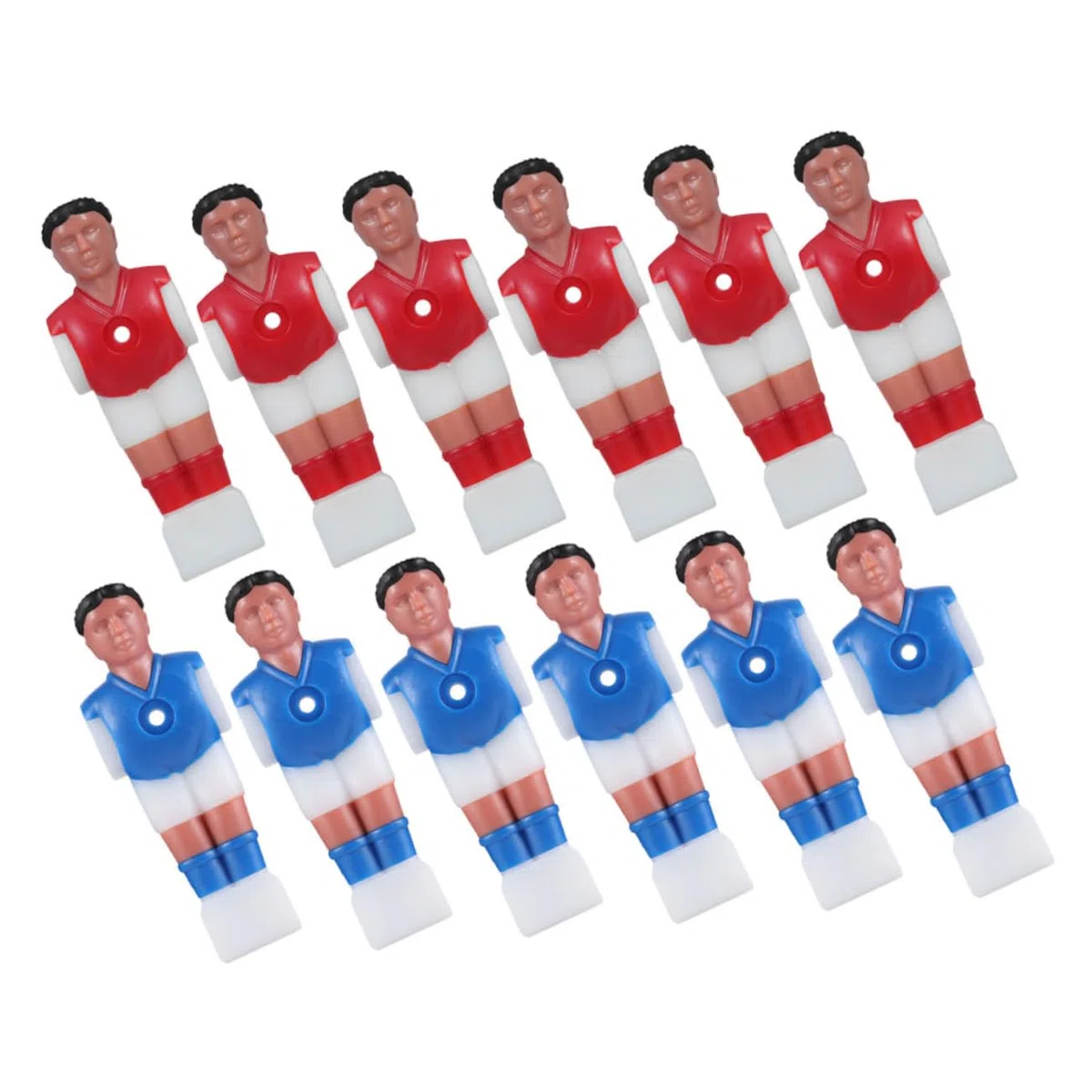 Set 12 Pezzi Giocatori Calcio Balilla in Abs Maglia Rossa e Blu, Accessori Sostitutivi per Tavolo Calcio Balilla per Uso Versatile e Gioco Migliorato in Riunioni Familiari