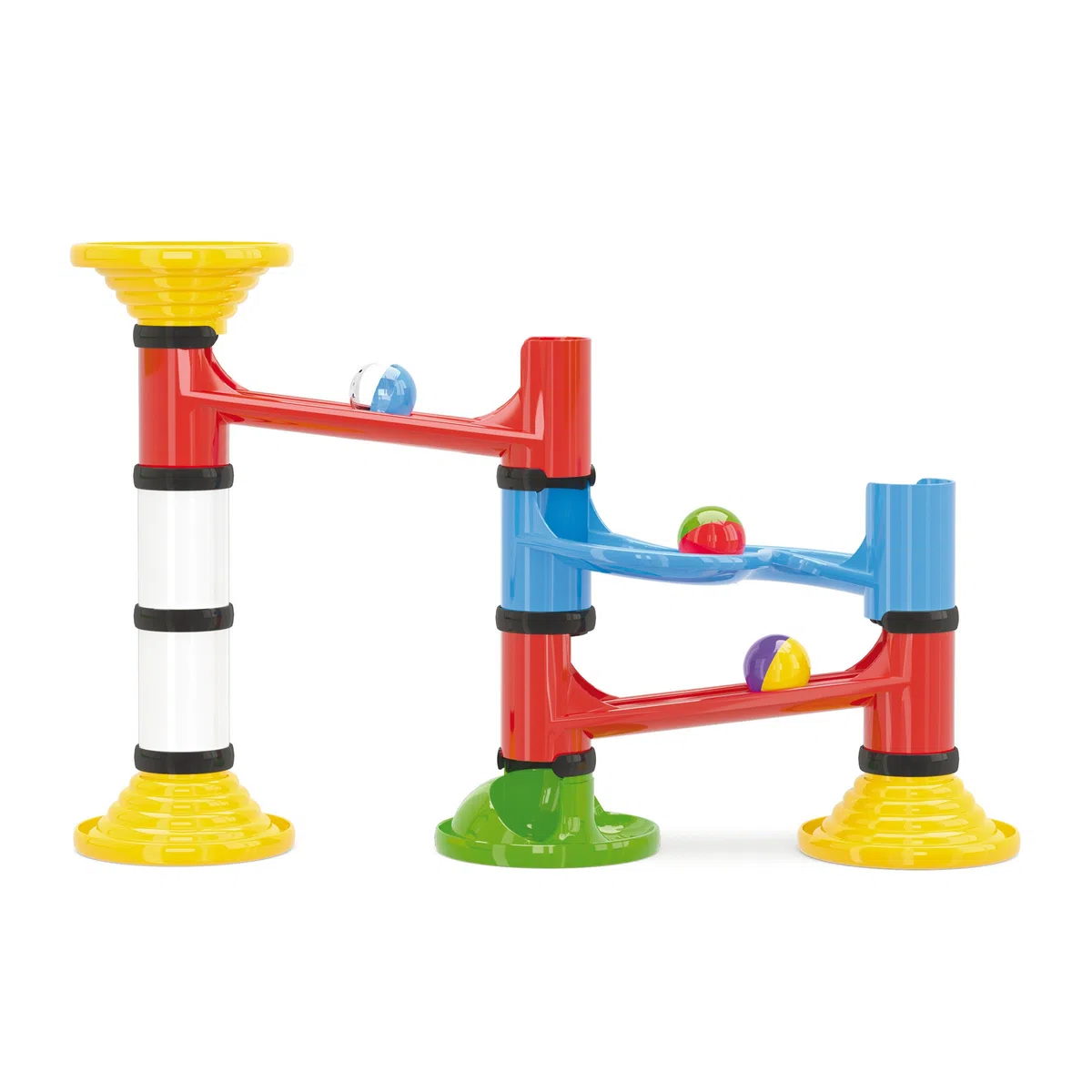 Quercetti Migoga Junior Basic Set, Pista per Biglie Bambini 1 anno, Gioco Educativo Motricità Fine, Giocattoli Montessori 1-5 anni, Giochi Bambini 2 Anni e Regalo Bimbo 3 Anni